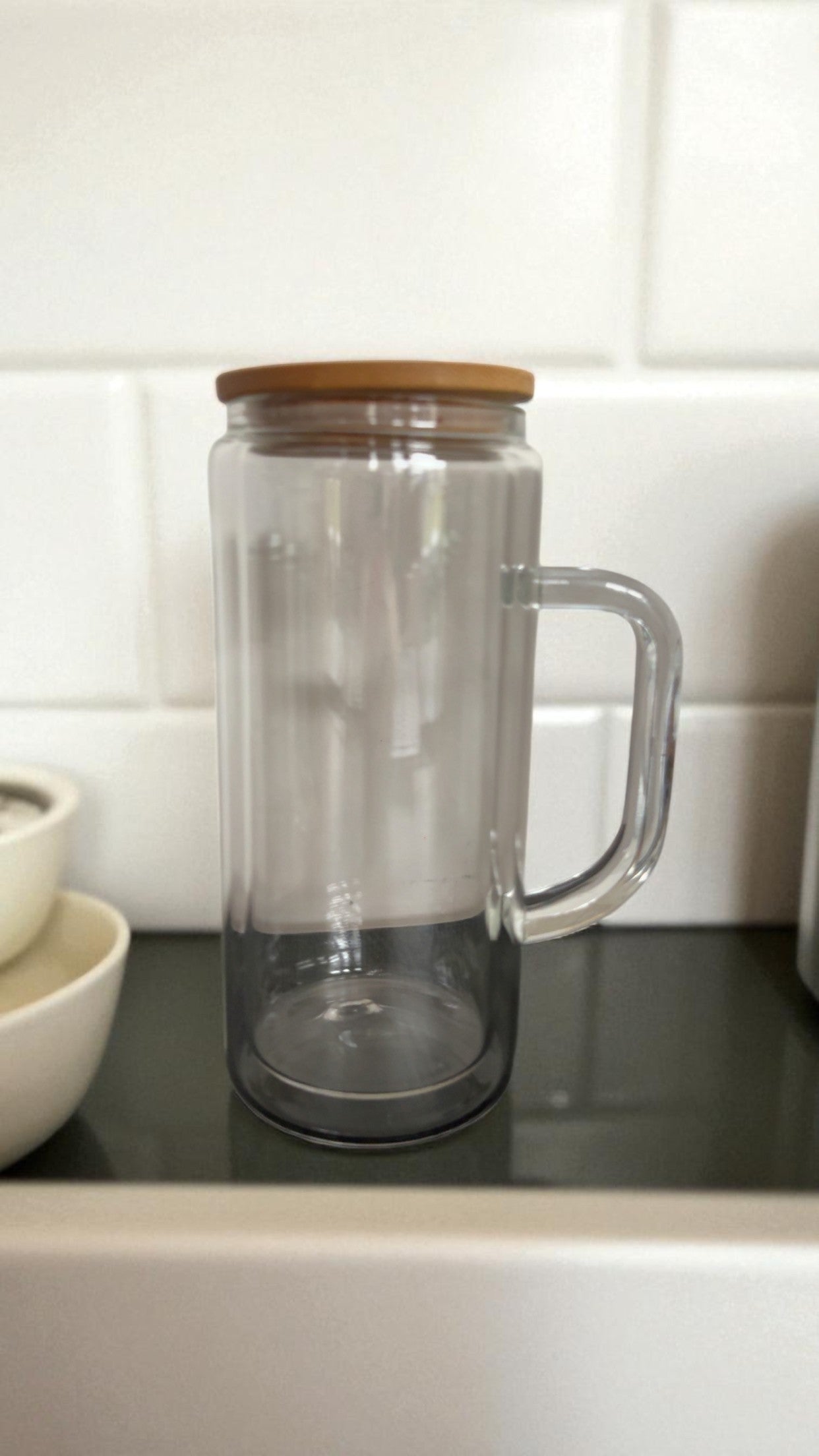 16oz Glass Snowglobe with handle