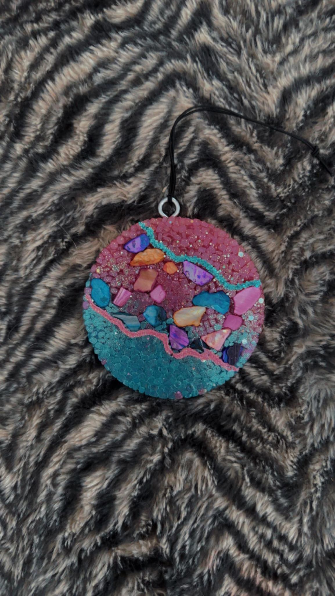 4" Crystal Infused- Dyed Agate