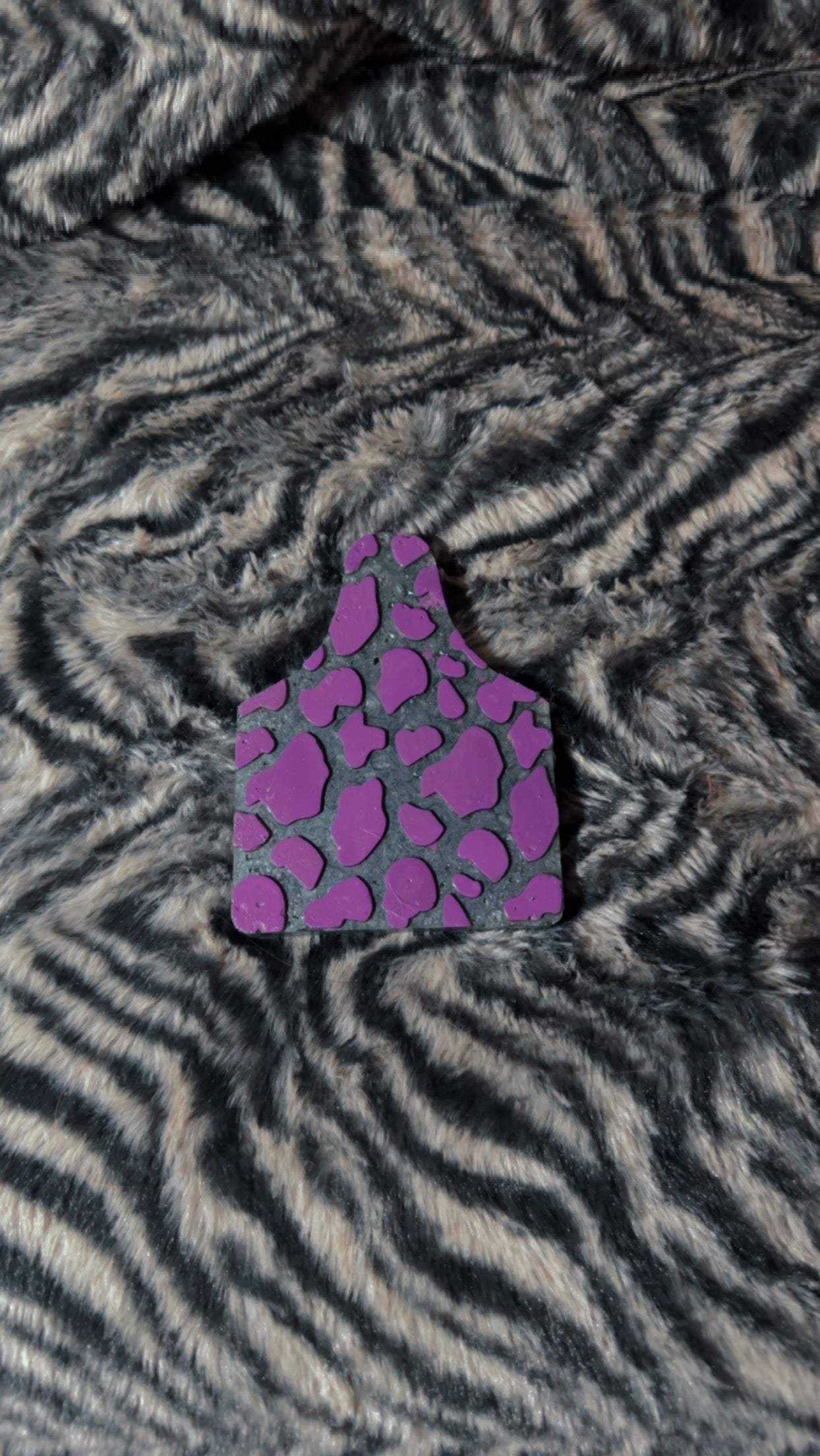 Leopard Print Cow Tag
