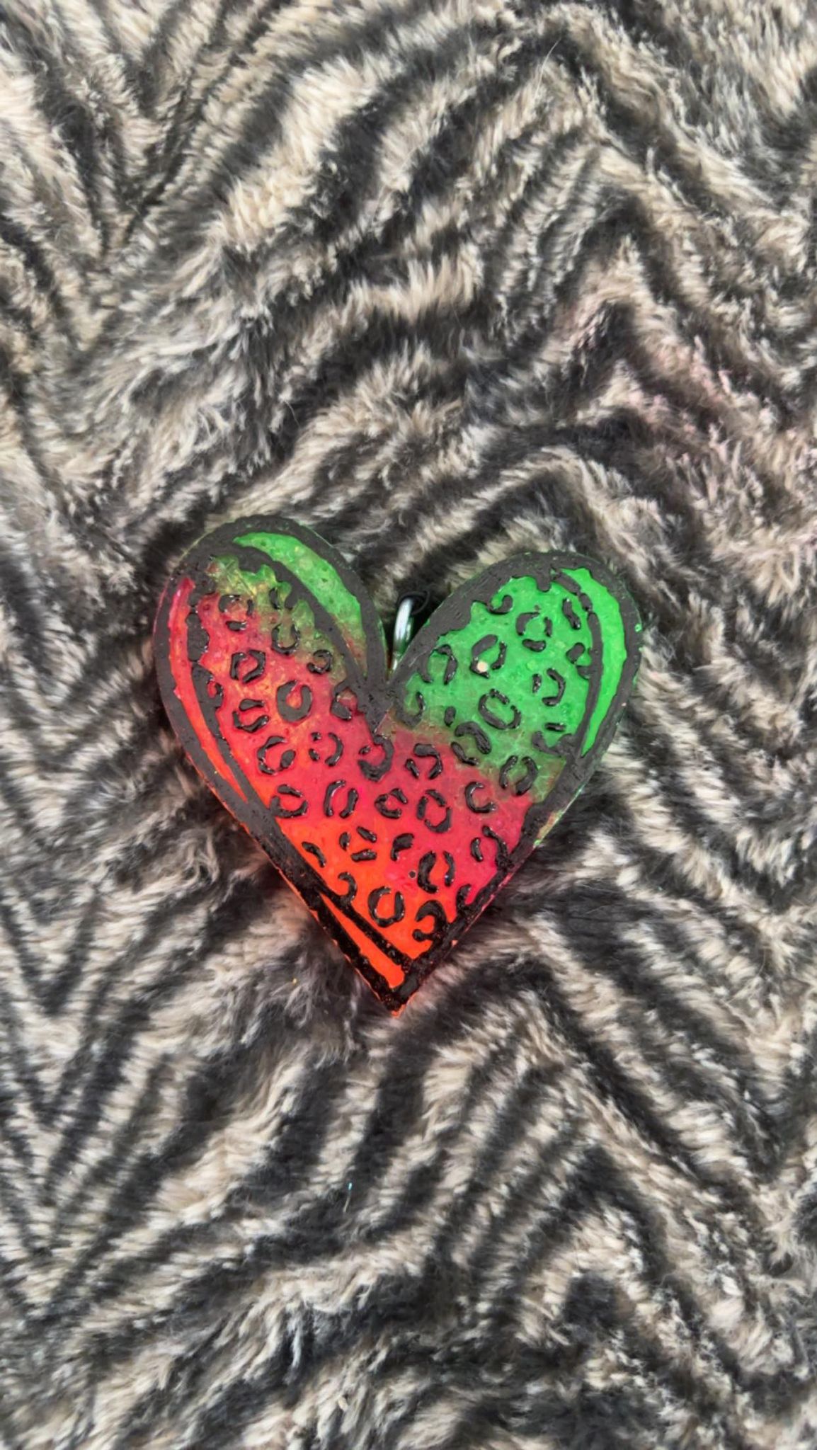 Rainbow Leopard Heart