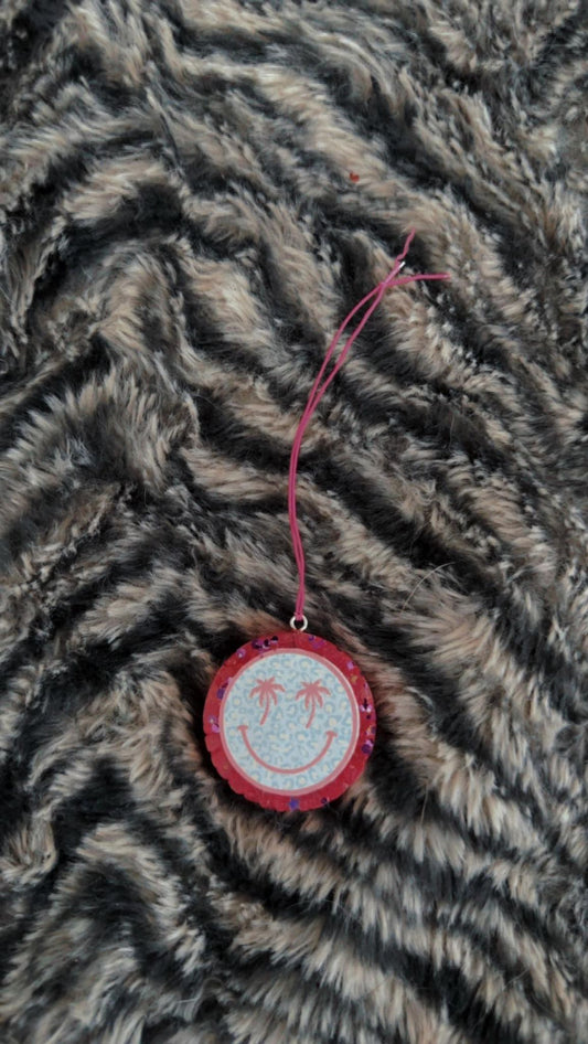 Mini Round- Palm Tree Smile