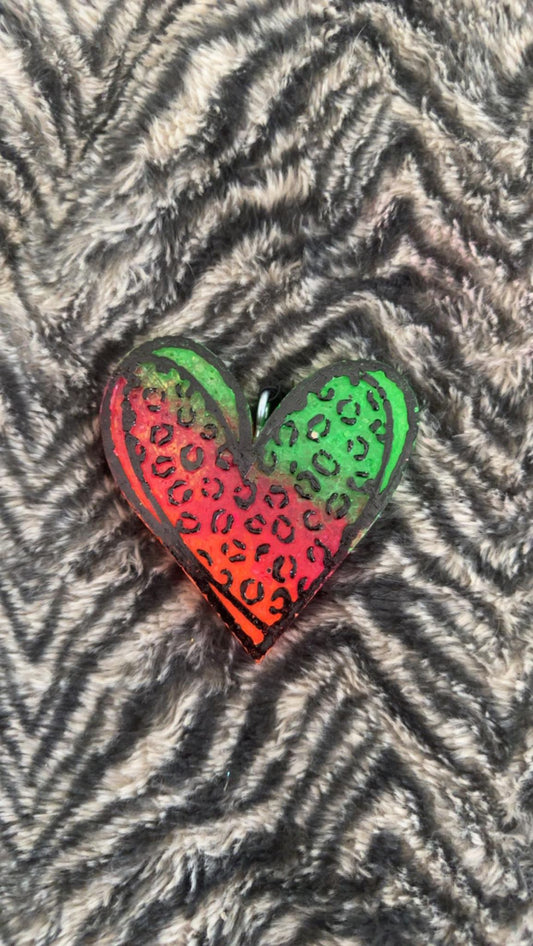 Rainbow Leopard Heart