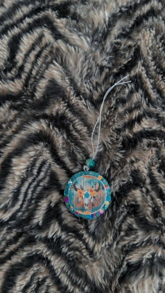 Mini Round- Sunflower Bullskull