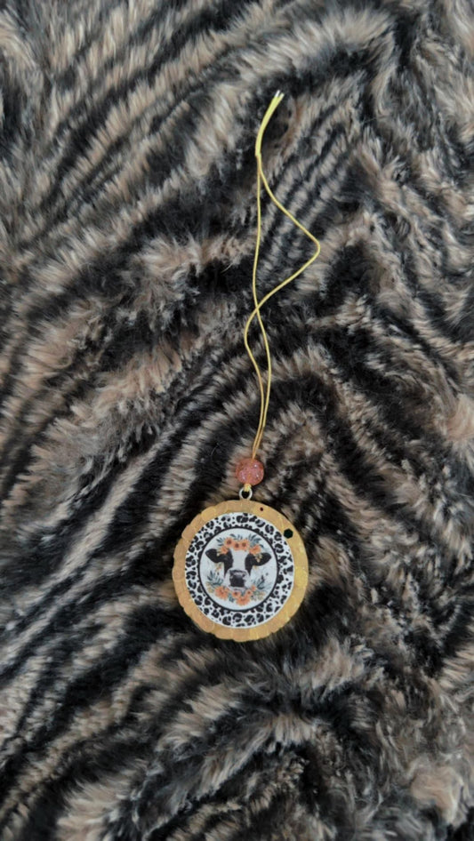 Mini Round- Sunflower Cow